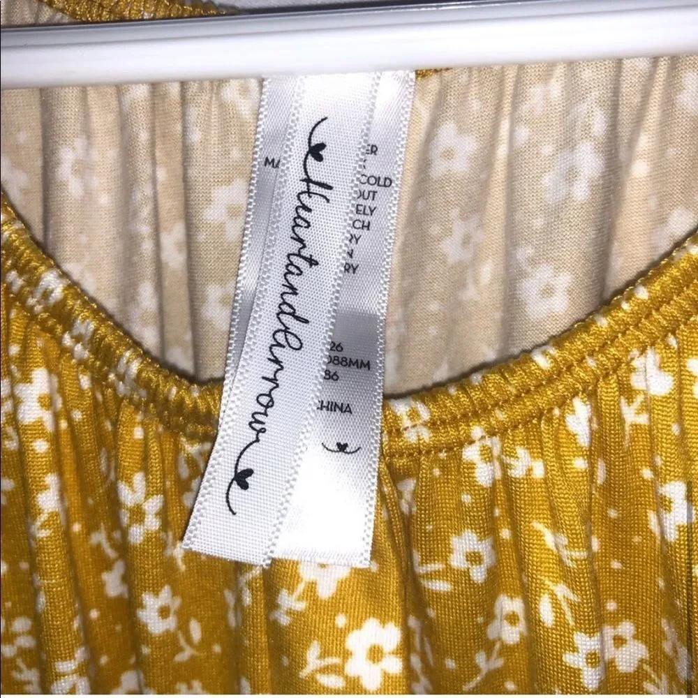 Heart & Arrow Mustard Yellow Floral Print Jumpsuit